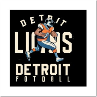 Detroit lions football vector design Posters and Art